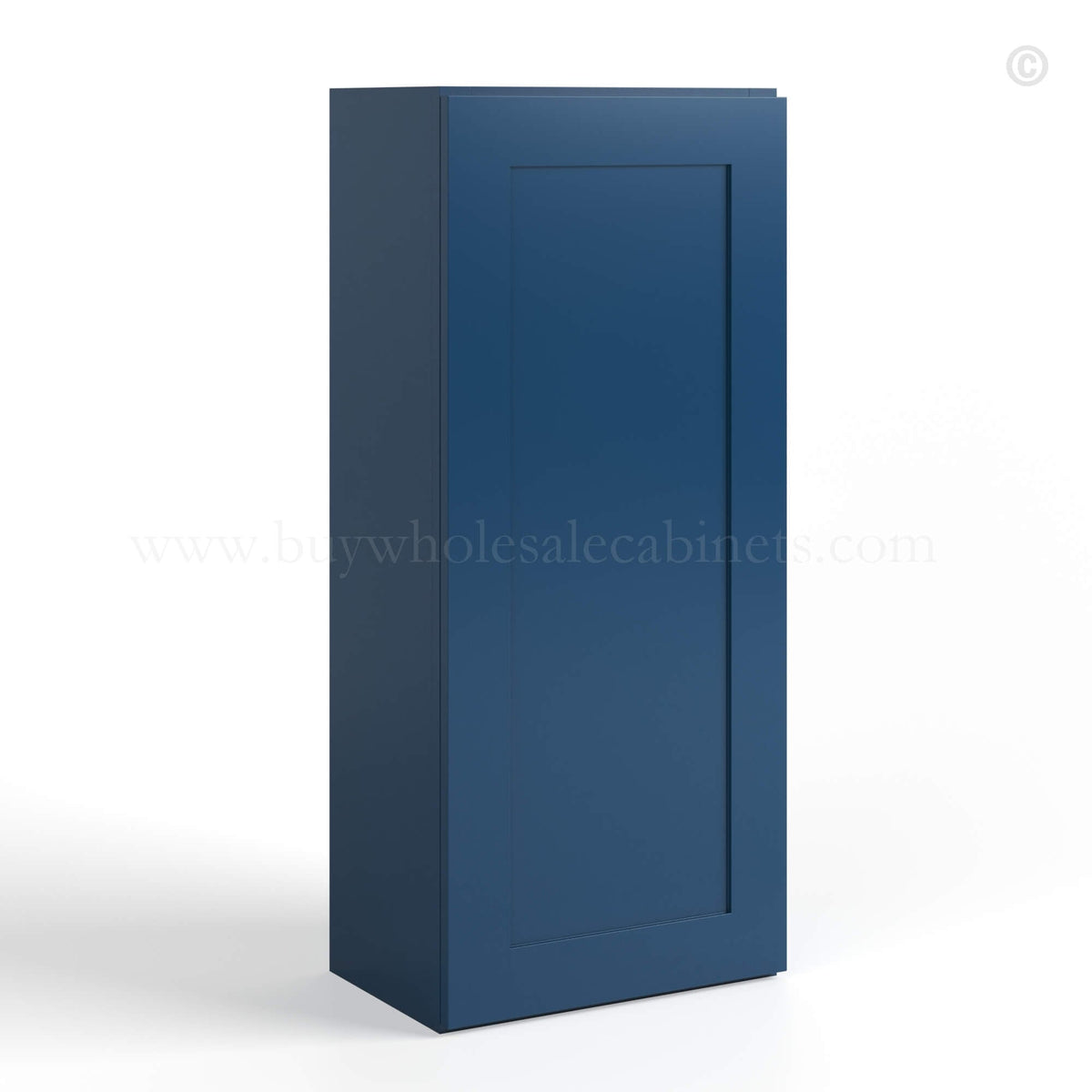 Navy Blue Shaker 42″ H Single Door Wall Cabinet