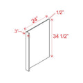Slim Amber Oak Shaker Dishwasher Return Panel