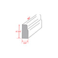 Slim Amber Oak Shaker Furniture Base Moulding