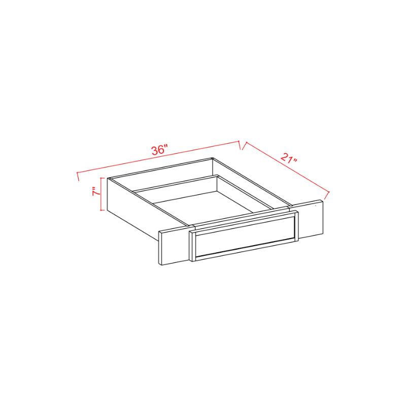 Slim Amber Oak Shaker Knee Drawer