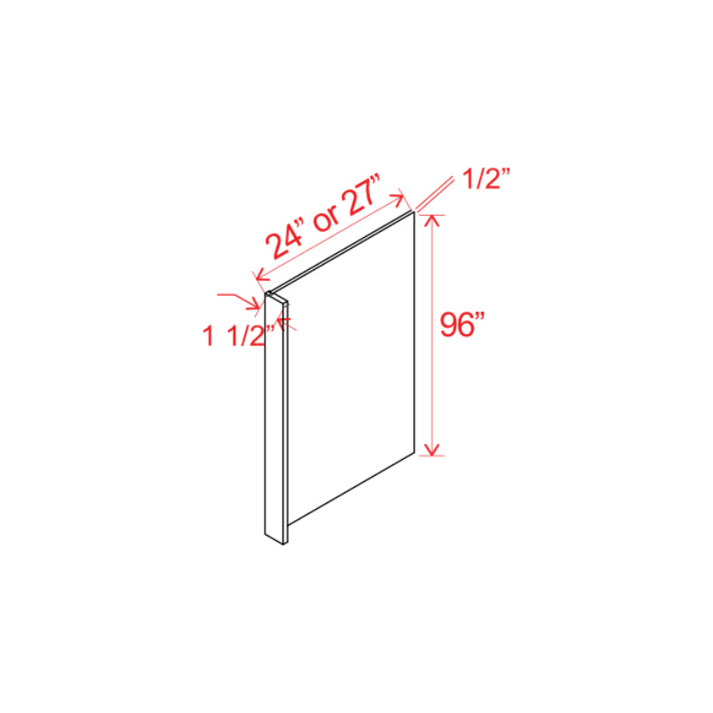 Slim Amber Oak Shaker Refrigerator End Panel Veneer