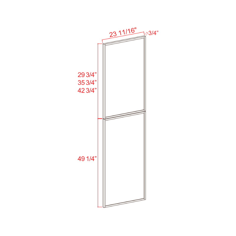 Dove White Slim Shaker Tall Decorative Door Panel