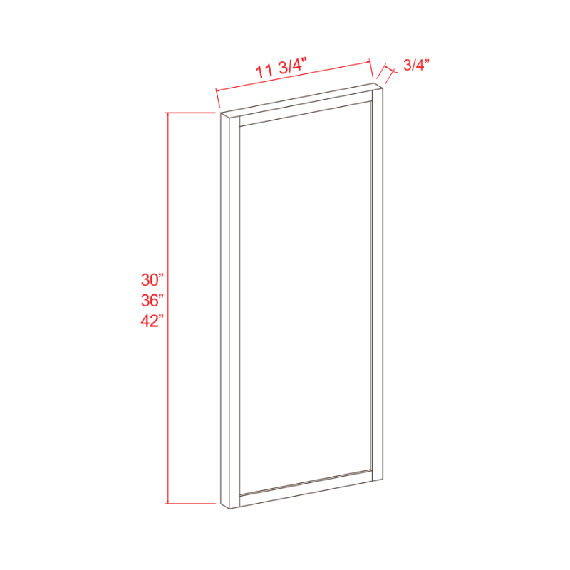 Slim Black Shaker Wall Decorative Door Panel
