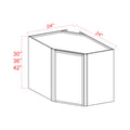 Slim Amber Oak Shaker Diagonal Corner Wall Cabinet