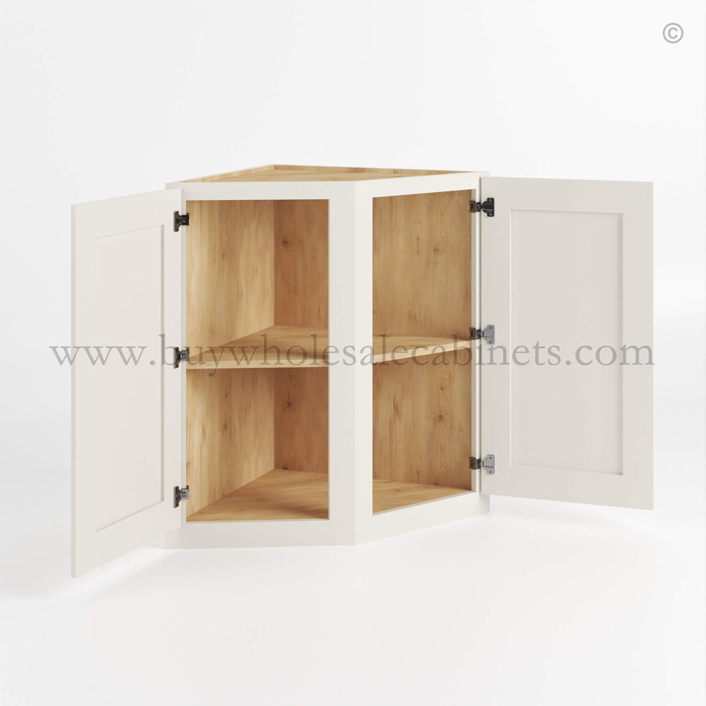 Charleston White Raised Panel Base End Cabinet