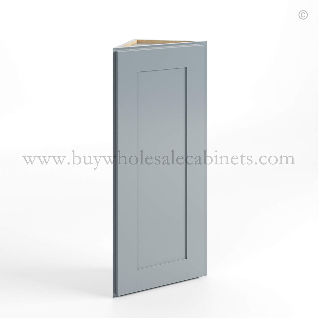 Gray Shaker 12 W Angle Wall Cabinet