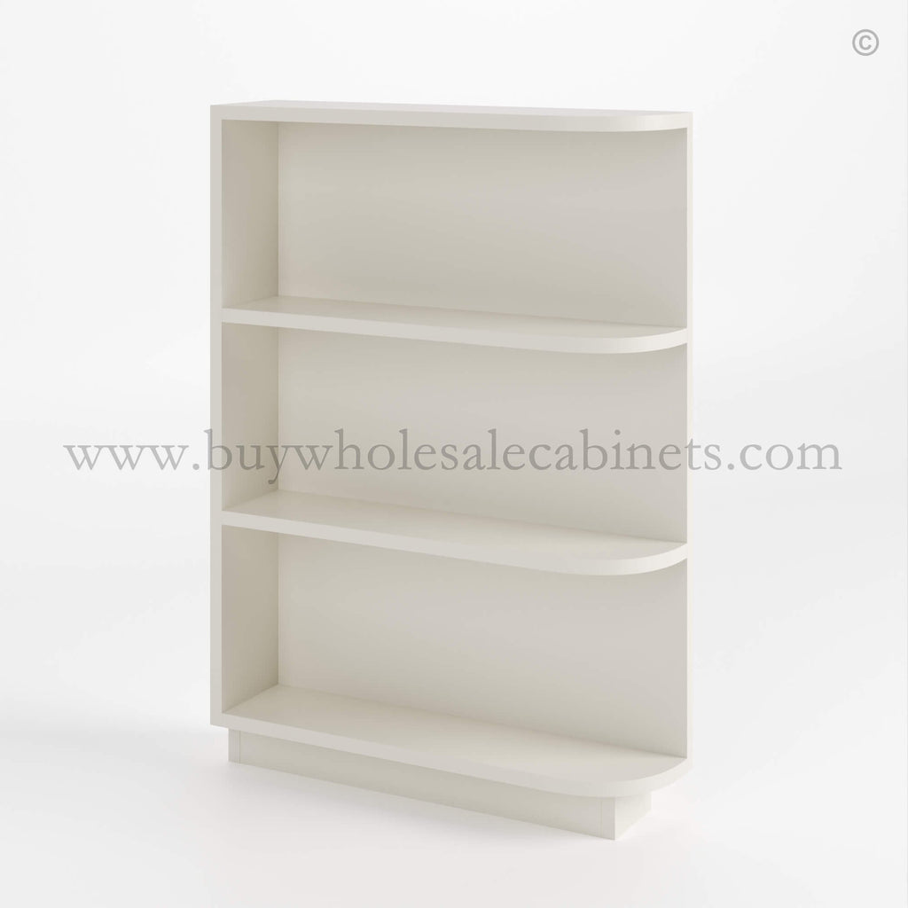 Charleston White Raised Panel Base End Shelf (Reversible)