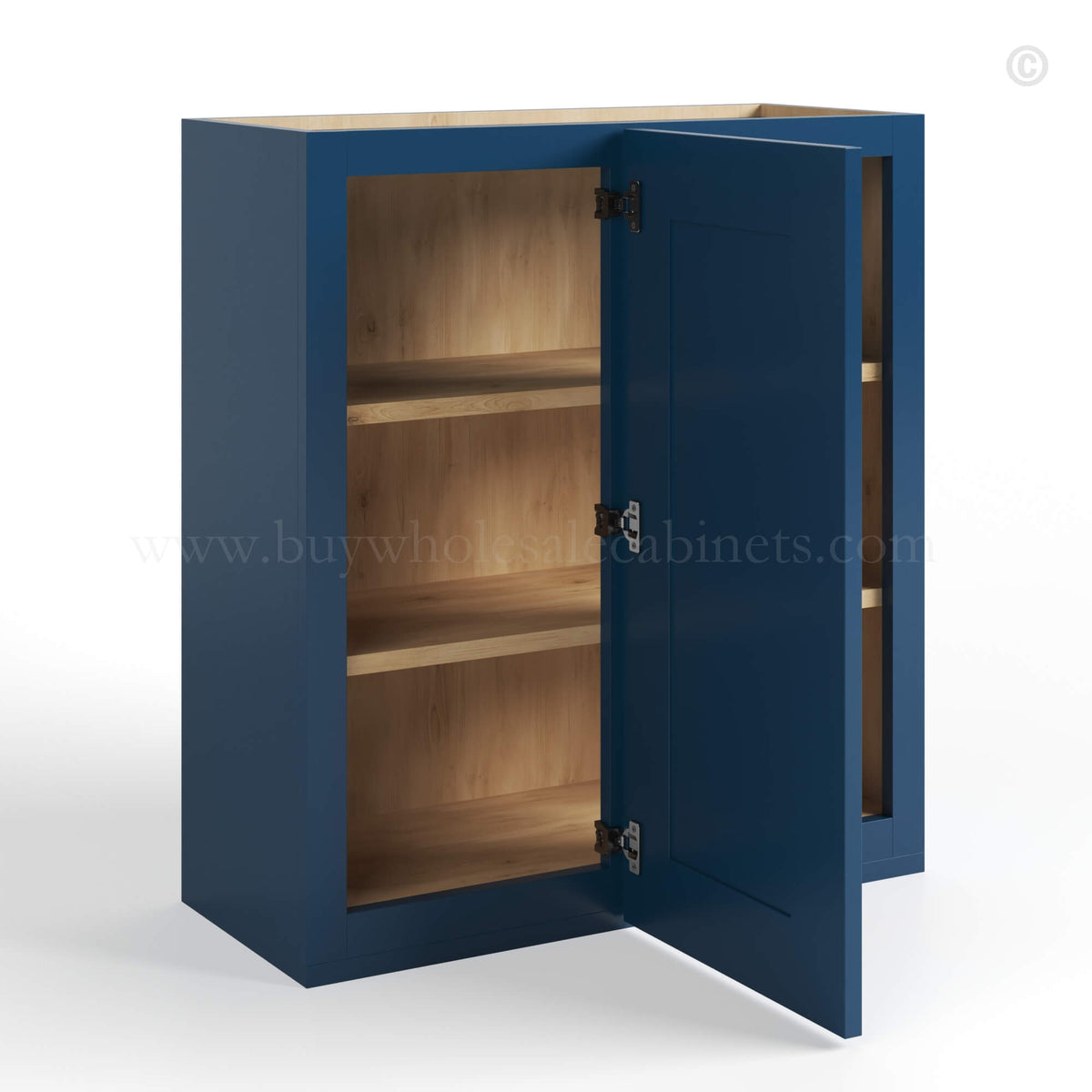 Navy Blue Shaker 30″ H Wall Blind Cabinet