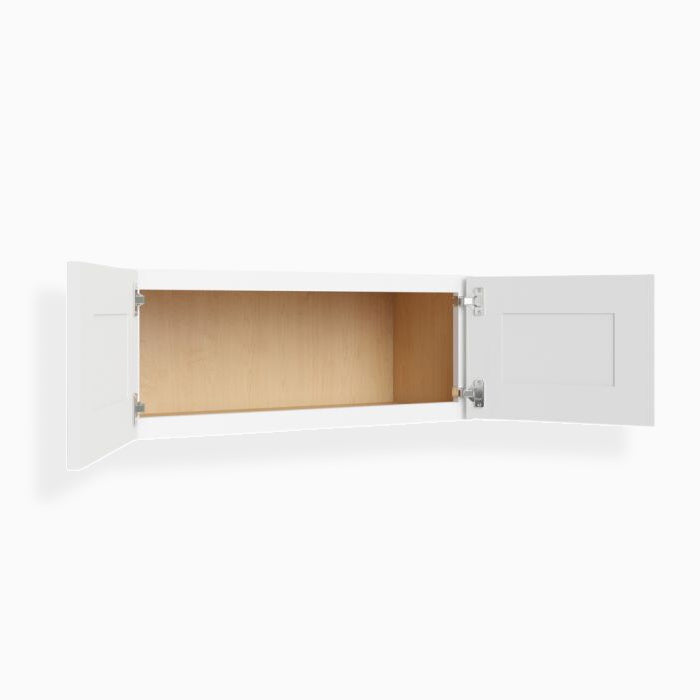 White Shaker 12″ H Double Door Wall Cabinet