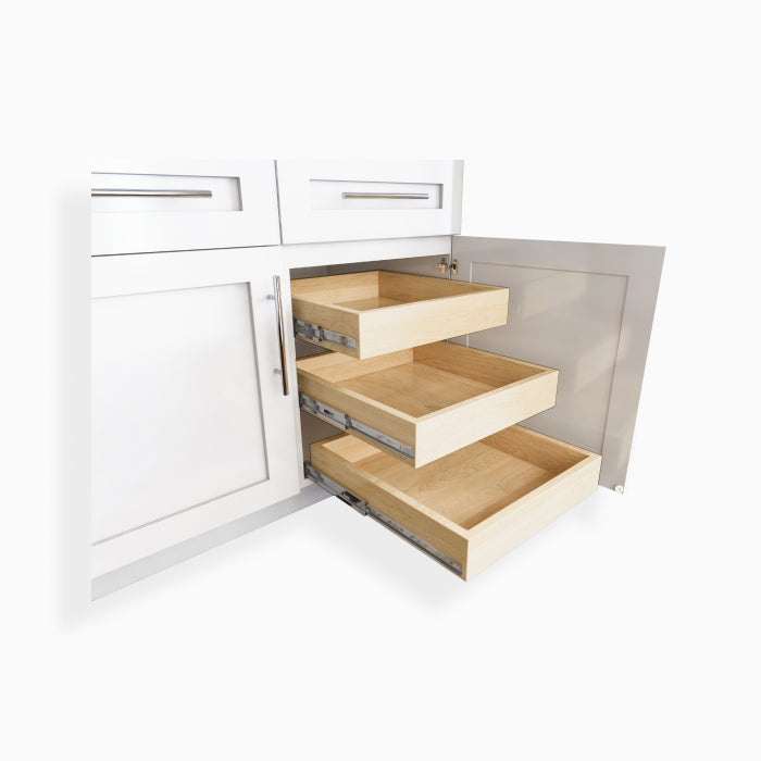 White Shaker Roll Out Tray