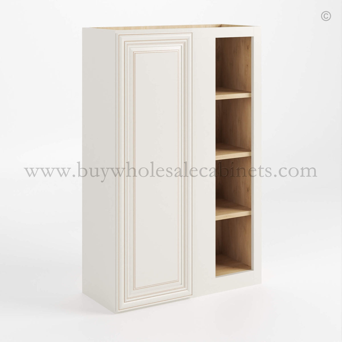 Charleston White Raised Panel 42″ H Wall Blind Cabinet