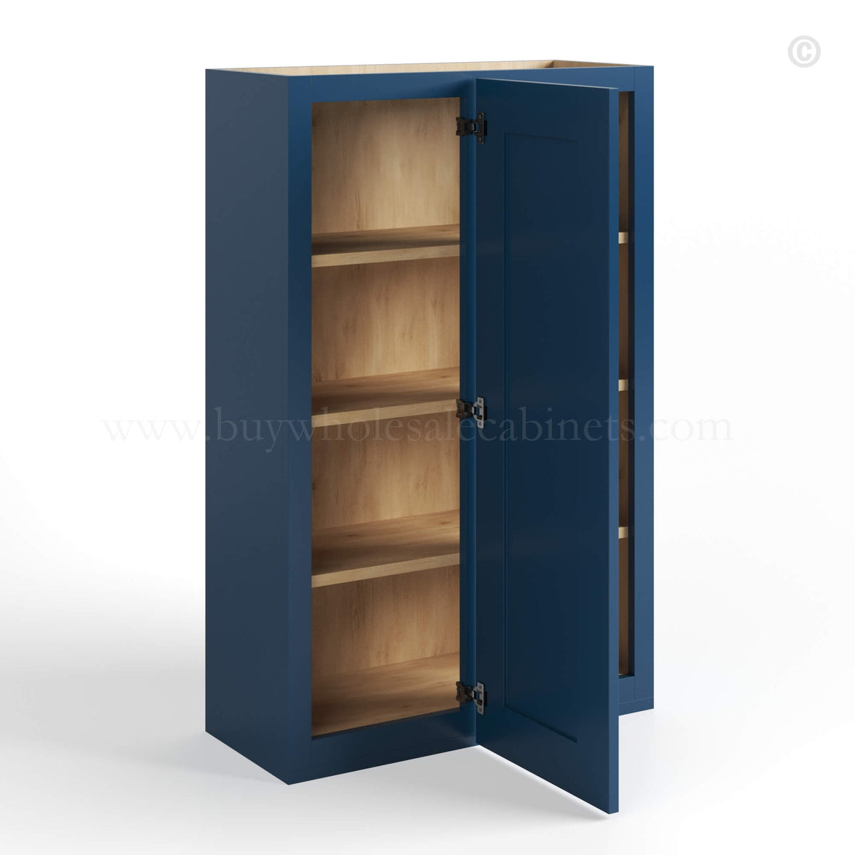 Navy Blue Shaker 42″ H Wall Blind Cabinet