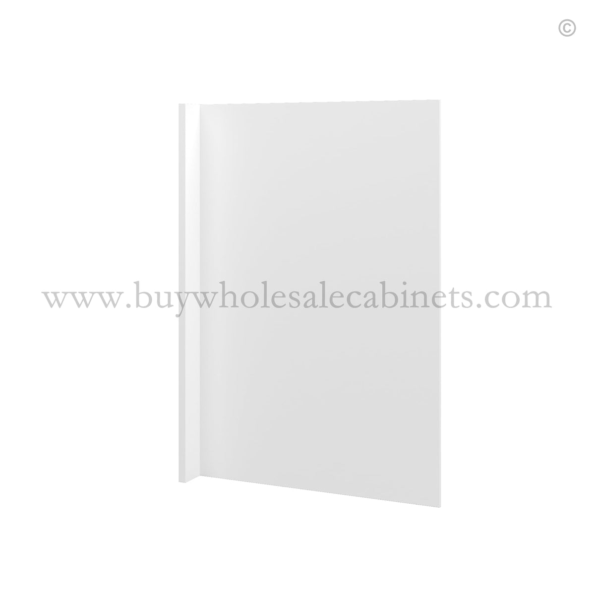 White Shaker Dishwasher Return Panel