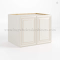 Charleston White Raised Panel 24″ H Refrigerator Wall Cabinet 24″ Deep