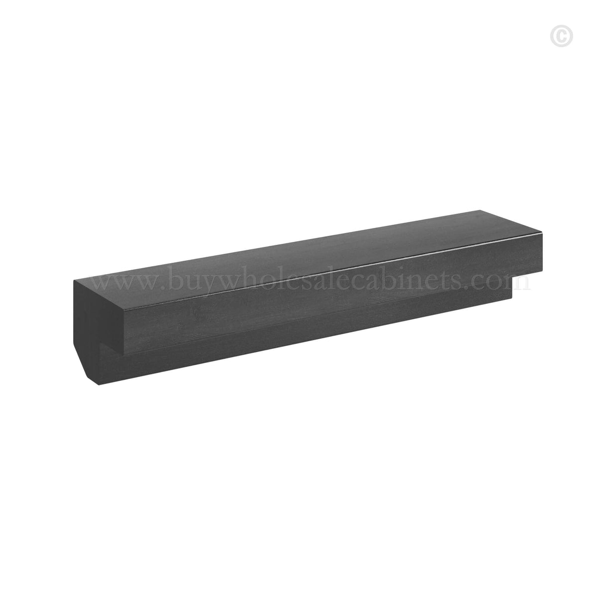 Charcoal Black Shaker Light Rail Molding