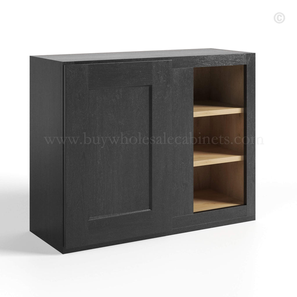 Charcoal Black Shaker Wall Blind Corner Cabinet