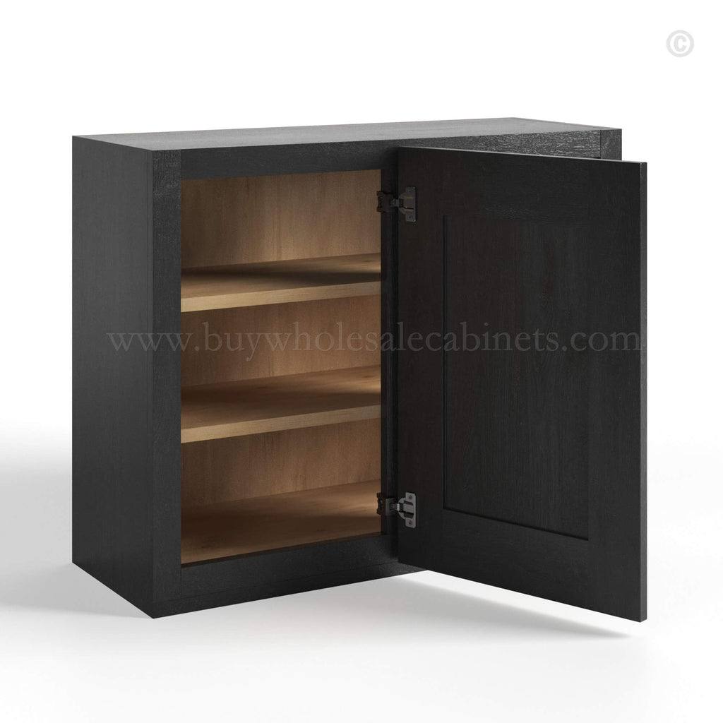 Charcoal Black Shaker Wall Blind Corner Cabinet