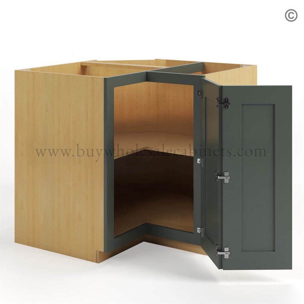 Green Shaker Easy Reach Base Cabinet