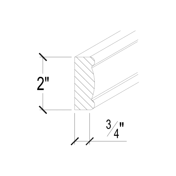 Frameless Pearl White Light Rail Molding