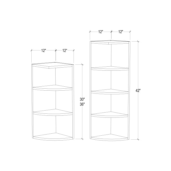 Frameless Oxford Blue Wall Open End Shelf