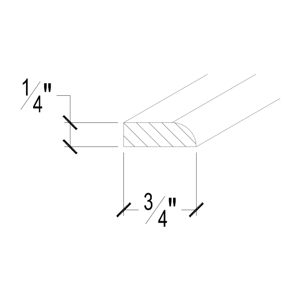 Frameless Pearl White Scribe Molding