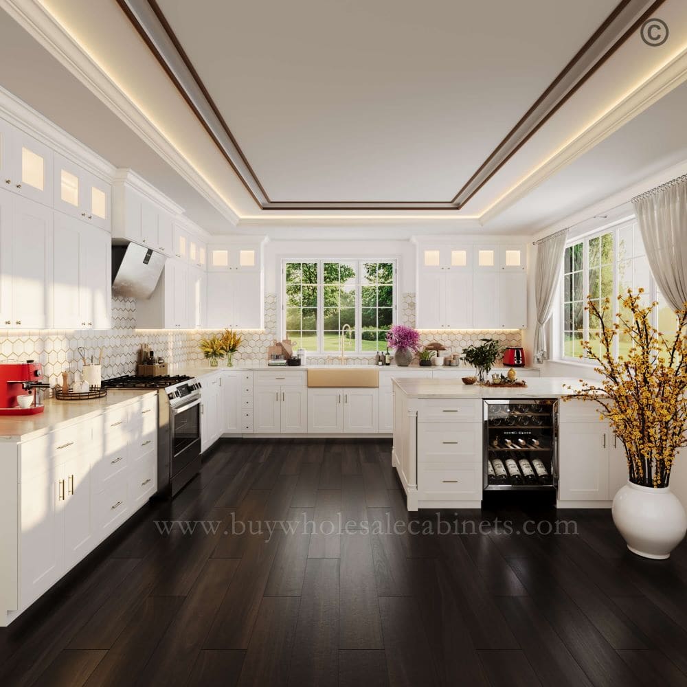 White Shaker Floating Shelf