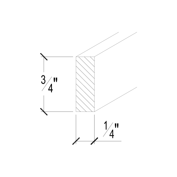 Frameless Graphite Gray Square Scribe Molding