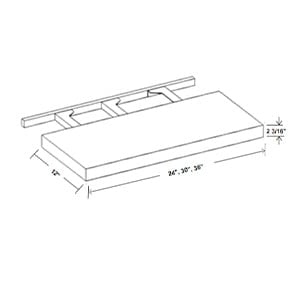 Navy Blue Shaker Floating Shelf